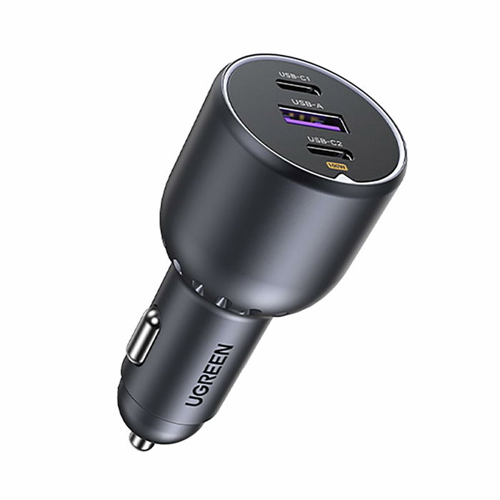 UGREEN Cargador Rápido para Coche 130W 3 Puertos, Gris UGREEN Cargador Rápido para Coche 130W 3 Puertos, Gris