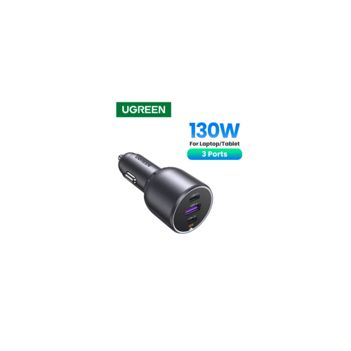 UGREEN Cargador Rápido para Coche 130W 3 Puertos, Gris UGREEN Cargador Rápido para Coche 130W 3 Puertos, Gris