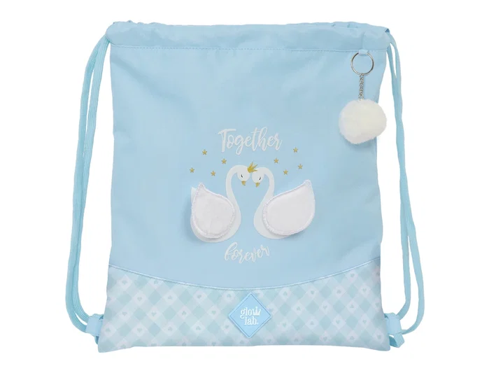 Safta Saco Plano Glowlab Cisnes 35x40x1cm