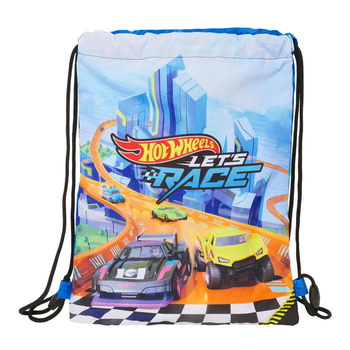 Bolsa Mochila con Cuerdas Hot Wheels Let's race Azul Negro 26 x 34 x 1 cm Bolsa Mochila con Cuerdas Hot Wheels Let's race Azul Negro 26 x 34 x 1 cm