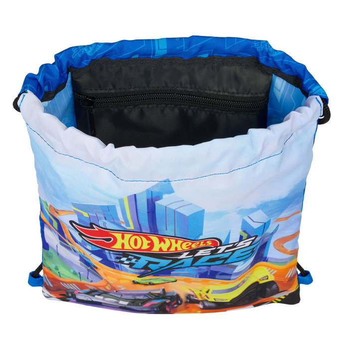 Bolsa Mochila con Cuerdas Hot Wheels Let's race Azul Negro 26 x 34 x 1 cm Bolsa Mochila con Cuerdas Hot Wheels Let's race Azul Negro 26 x 34 x 1 cm