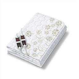 Beurer Calientacamas Doble Eléctrico UB-68 XXL Transpirable Forro Polar 2 Zonas Térmicas Independientes 4 Niveles Temperatura 12 Horas