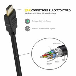 Ewent EC1335 Cable HDMI A/M 10m Negro/Oro