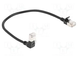 DeLOCK Cable de red Cat.6a S/FTP Slim 0,25 m con conector angular