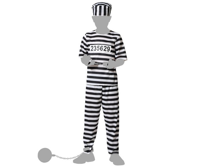Atosa Disfraz de Preso Multicolor (3-4 años)