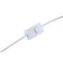 DKD Home Decor Lámpara de Sobremesa de Porcelana y Lino Blanco 45x45x75,5 cm