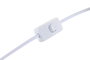 DKD Home Decor Lámpara de Sobremesa de Porcelana y Lino Blanco 45x45x75,5 cm