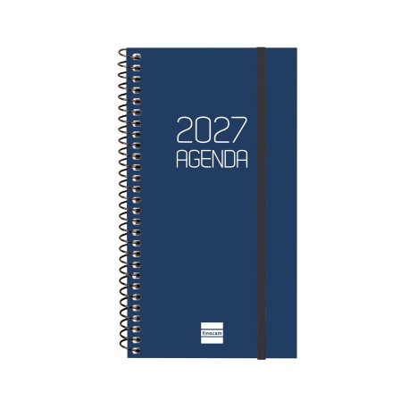 Finocam Agenda Anual 2027 Espiral Basic Opaque Azul