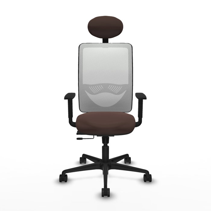 PIQUERAS Y CRESPO Silla de oficina Zulema con mecanismo Sincro/Traslack Marrón y Blanco