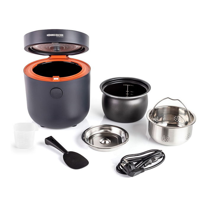 Rommelsbacher MRK 500 Reiskocher Arrocera 2 L 500 W Grafito Tocar LED Cocción al Vapor