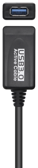 Aisens Cable USB 3.0 Prolongador con Amplificador, 5m, Negro