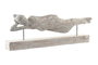 DKD Home Decor Figura de Buda de Madera Decapé Blanco 78x9x28 cm
