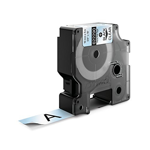 Dymo RhinoPRO Cinta de Etiquetas de Poliéster Permanente 19mm x 5,5m Negro/Transparente Dymo RhinoPRO Cinta de Etiquetas de Poliéster Permanente 19mm x 5,5m Negro/Transparente