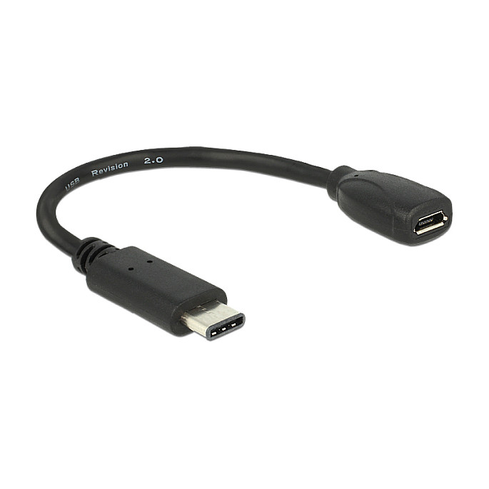DeLOCK Cable Adaptador USB Type-C™ 2.0 a Micro-USB B 15 cm Negro DeLOCK Cable Adaptador USB Type-C™ 2.0 a Micro-USB B 15 cm Negro