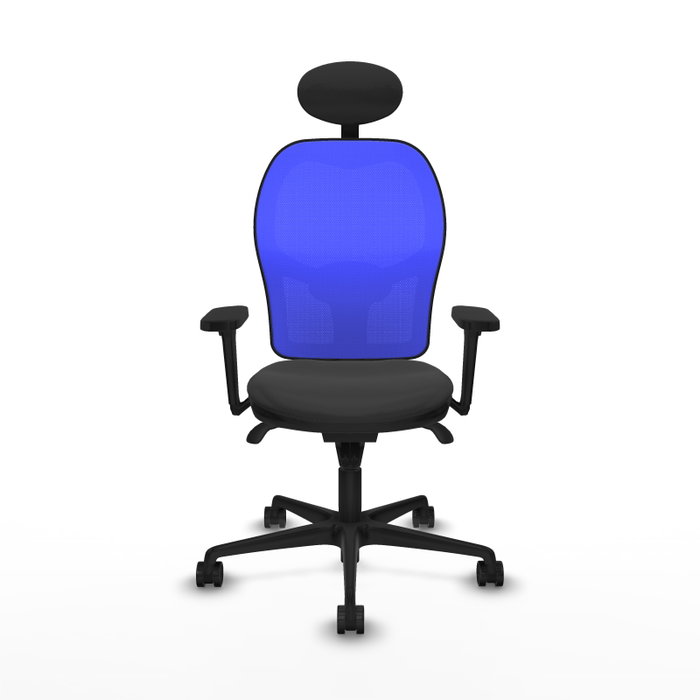 PIQUERAS Y CRESPO Silla de oficina Jorquera Gris oscuro/Azul con mecanismo Sincro