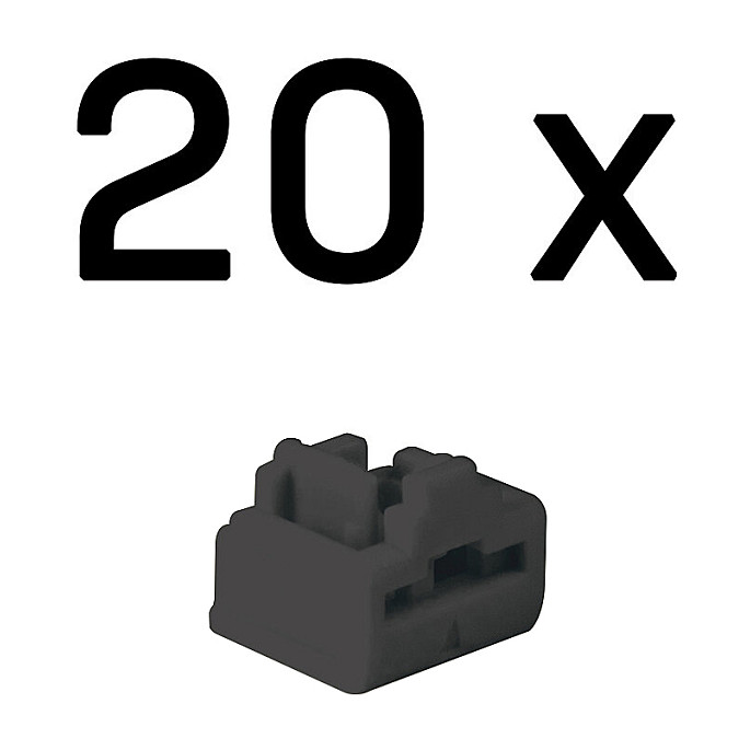 Lindy Bloqueadores de puerto RJ-45, Pack de 20, Negro (Sin llave)​