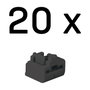Lindy Bloqueadores de puerto RJ-45, Pack de 20, Negro (Sin llave)​
