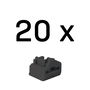 Lindy RJ-45 Port Blockers (Sin Llave) - Pack de 20, Negro