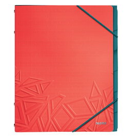 Carpeta Clasificadora Leitz Urban Chic A4 Pp 6 Separad.Con Goma Rojo (Set de 4)