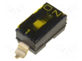 Aratas (Formerly Omron Components) Interruptor DIP-SWITCH A6S-H de 2 posiciones SMT con contactos dorados
