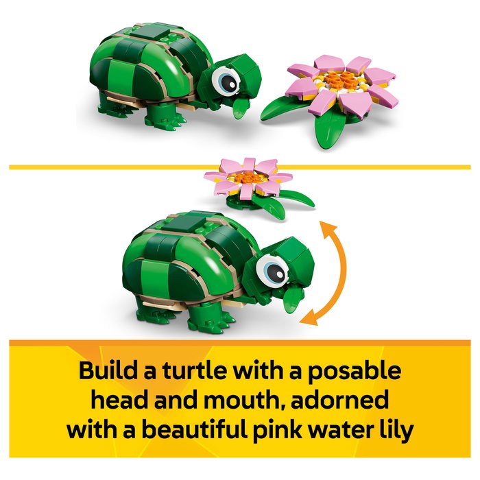 LEGO Creator Tortuga con Flor de Nenúfar 3 en 1, 124 piezas LEGO Creator Tortuga con Flor de Nenúfar 3 en 1, 124 piezas