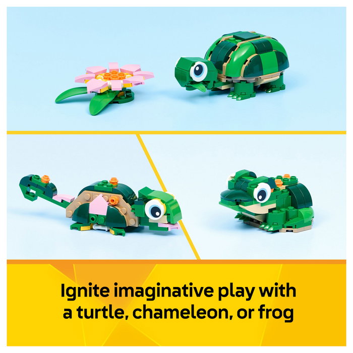 LEGO Creator Tortuga con Flor de Nenúfar 3 en 1, 124 piezas LEGO Creator Tortuga con Flor de Nenúfar 3 en 1, 124 piezas