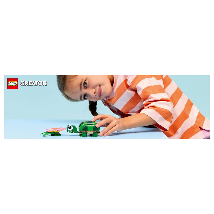 LEGO Creator Tortuga con Flor de Nenúfar 3 en 1, 124 piezas LEGO Creator Tortuga con Flor de Nenúfar 3 en 1, 124 piezas
