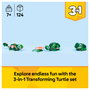 LEGO Creator Tortuga con Flor de Nenúfar 3 en 1, 124 piezas