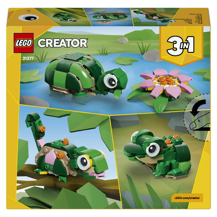 LEGO Creator Tortuga con Flor de Nenúfar 3 en 1, 124 piezas LEGO Creator Tortuga con Flor de Nenúfar 3 en 1, 124 piezas