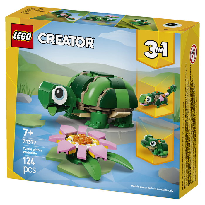 LEGO Creator Tortuga con Flor de Nenúfar 3 en 1, 124 piezas LEGO Creator Tortuga con Flor de Nenúfar 3 en 1, 124 piezas