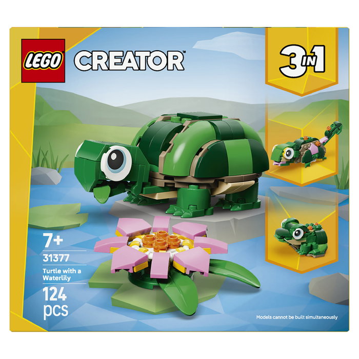 LEGO Creator Tortuga con Flor de Nenúfar 3 en 1, 124 piezas LEGO Creator Tortuga con Flor de Nenúfar 3 en 1, 124 piezas