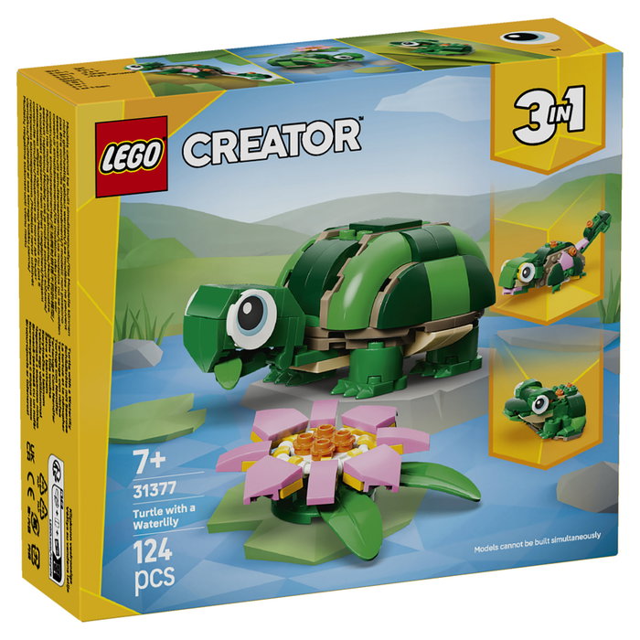 LEGO Creator Tortuga con Flor de Nenúfar 3 en 1, 124 piezas LEGO Creator Tortuga con Flor de Nenúfar 3 en 1, 124 piezas