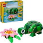 LEGO Creator Tortuga con Flor de Nenúfar 3 en 1, 124 piezas