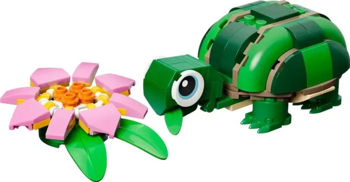 LEGO Creator Tortuga con Flor de Nenúfar 3 en 1, 124 piezas LEGO Creator Tortuga con Flor de Nenúfar 3 en 1, 124 piezas