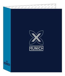 Carpeta de anillas Munich Nautic Azul marino A4 27 x 33 x 6 cm