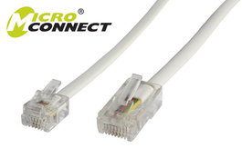 MicroConnect Cable RJ11-RJ45 Macho/Macho Blanco 1.0m MPK451