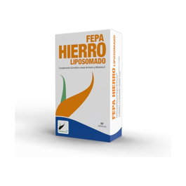 Fepadiet Fepa-Hierro Liposomado 30 mg 60 cápsulas, Suplemento de Hierro, Bisglicinato y Vitamina C, 60 Cápsulas de Celulosa