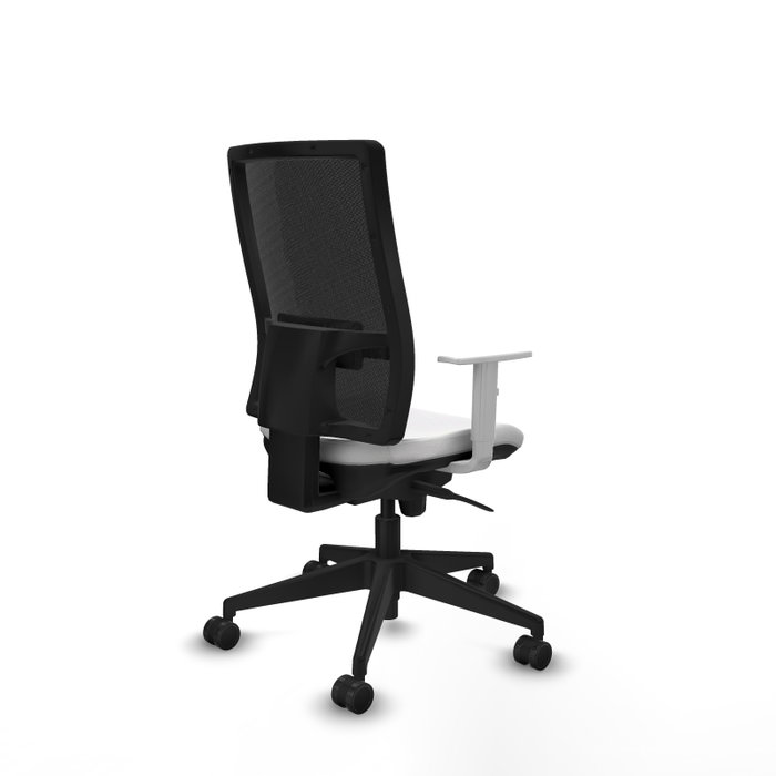PIQUERAS Y CRESPO Silla de oficina Horna con mecanismo Sincro, Blanco y Negro