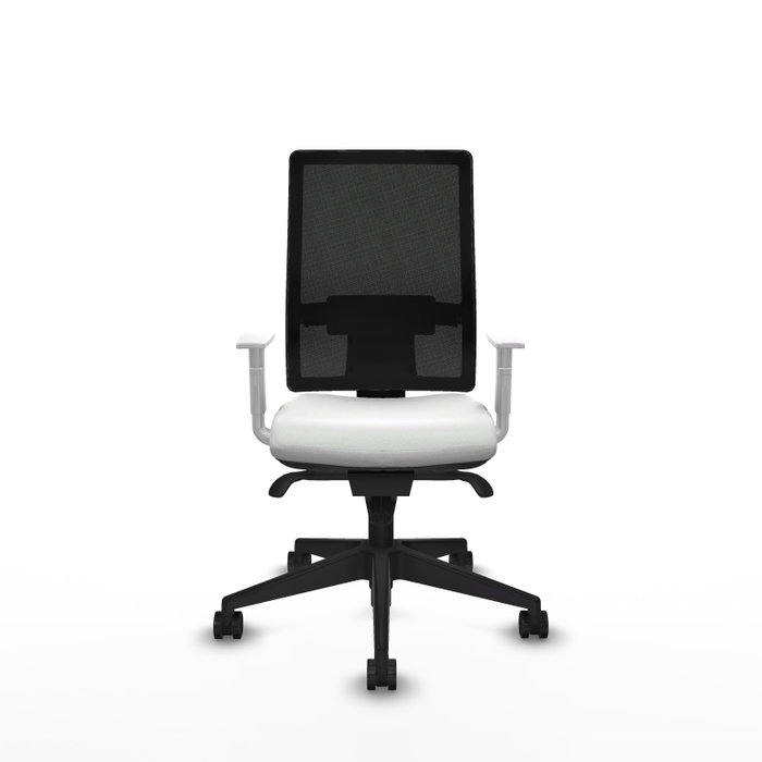 PIQUERAS Y CRESPO Silla de oficina Horna con mecanismo Sincro, Blanco y Negro