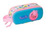 Portatodo Doble Peppa Pig Azul Blanco Rosa 21 x 8 x 6 cm 3D