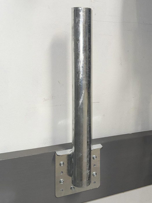 Next Green Soporte de tubo para tablón y fachada 60-540, para montaje en paredes y fachadas para cajas de carga, tubo soldado de 60 mm de longitud 540 mm