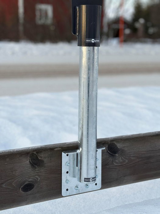 Next Green Soporte de tubo para tablón y fachada 60-540, para montaje en paredes y fachadas para cajas de carga, tubo soldado de 60 mm de longitud 540 mm