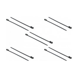 DeLOCK 18952 Bridas de entrada paralela con ojal de fijación, 300 x 7,6 mm, Negro, 10 piezas