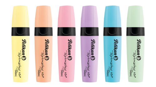 PELIKAN Textmarker 490 Surtido Colores Pastel Caja de 6 PELIKAN Textmarker 490 Surtido Colores Pastel Caja de 6