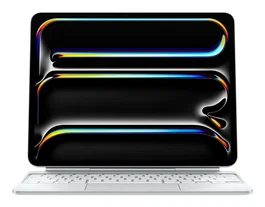 Apple Magic Keyboard para iPad Pro 13" (M4) - Teclado QWERTY Inglés Internacional con Trackpad Haptico y Funda Protectora - Blanco