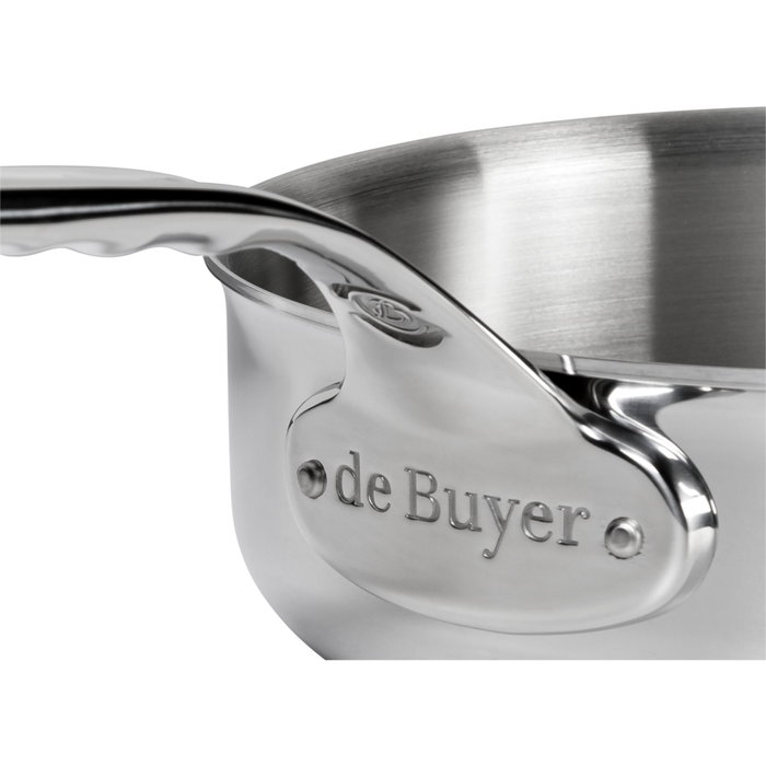 De Buyer Affinity Casserole de acero inoxidable con tapa, 16 cm