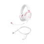 HyperX Auriculares Gaming Cloud III White-Pink 9W1Q4AA para PC PS5 PS4 Xbox Switch Móviles