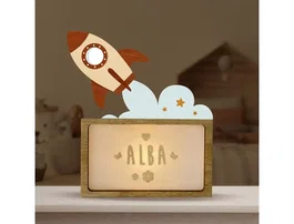 Wondee Lámpara de noche personalizable Little Rocket con cable tipo C