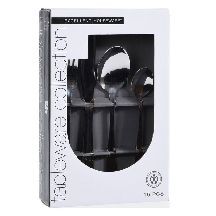 Excellent Houseware Cubertería 16 Piezas Inox