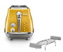 Delonghi Icona Capitals Tostadora 2 rebanadas Amarillo